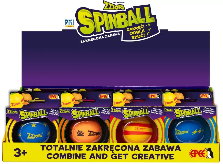 EP Spinball - Zakręcona zabawa, pomarańczowa piłeczka - tantis.pl