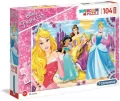 Puzzle 104 maxi. Księżniczki Disneya. Super Kolor. - tantis.pl
