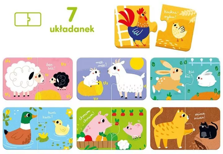 CzuCzu. Puzzle do pary. Zwierzątka z gospodarstwa - tantis.pl