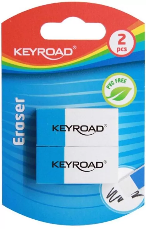 Gumka Keyroad wielofunkcyjna niebiesko-biała 2 sztuki - tantis.pl