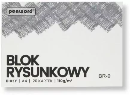 Blok rysunkowy A4 biały 110g 20 kartek - tantis.pl