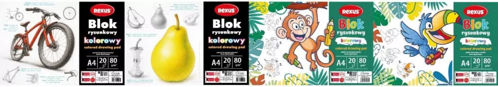 Blok rysunkowy kolorowy A4/20K mix - tantis.pl