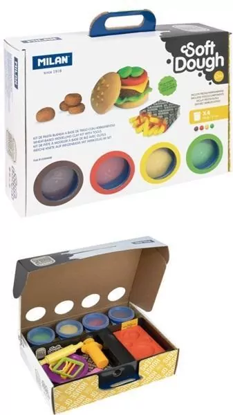 Ciastolina z akcesoriami Burgers. 4 kolory - tantis.pl