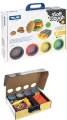 Ciastolina z akcesoriami Burgers. 4 kolory - tantis.pl