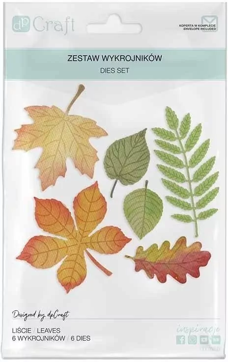 Wykrojniki - liście 6szt - tantis.pl