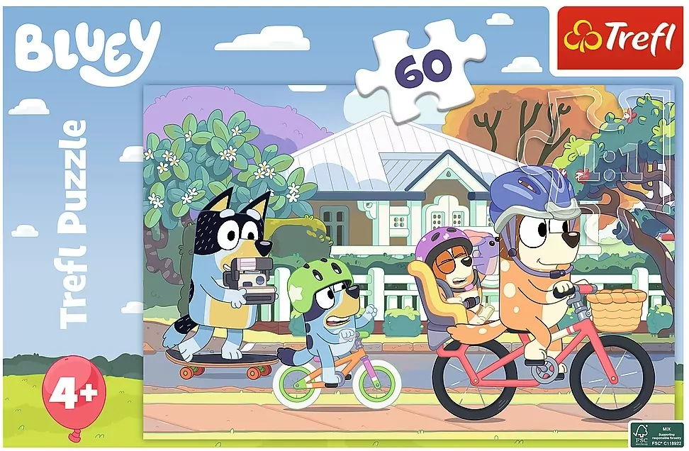 Wesoły Bluey. Puzzle 60 - tantis.pl