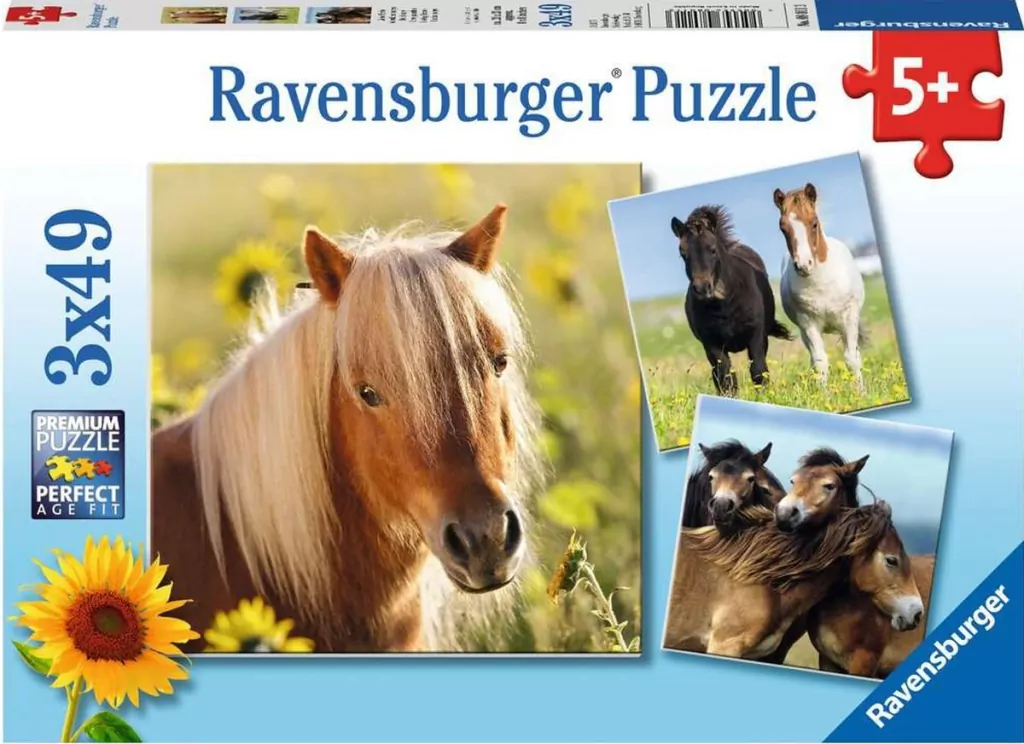 Puzzle 3x49. Konie - tantis.pl