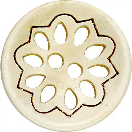 Guziki drewniane ażurowy. Kwiat 20mm, 20 sztuk - tantis.pl
