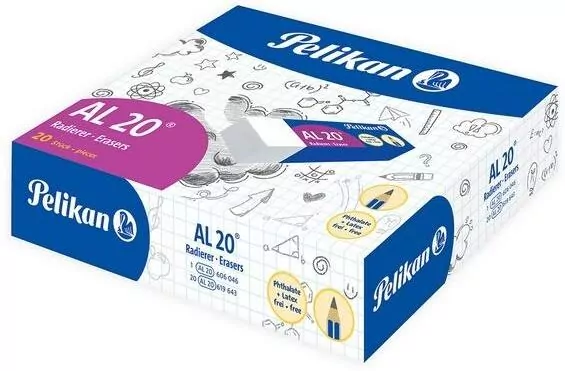 Gumka do ścierania AL20 (20szt) PELIKAN - tantis.pl