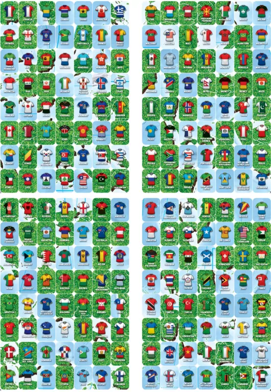 Flagi świata. Mapa piłkarska z naklejkami - tantis.pl