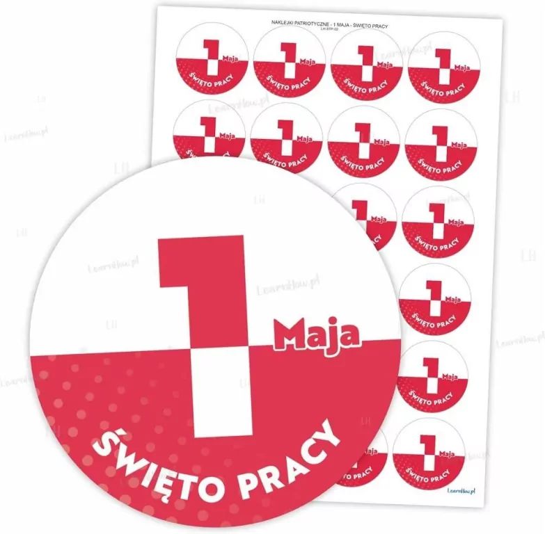 Naklejki patriotyczne. 1 maja 40mm - tantis.pl