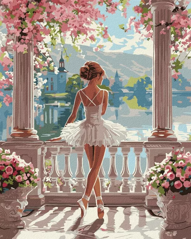 Malowanie po numerach. Cudowna baletnica 40x50cm - tantis.pl