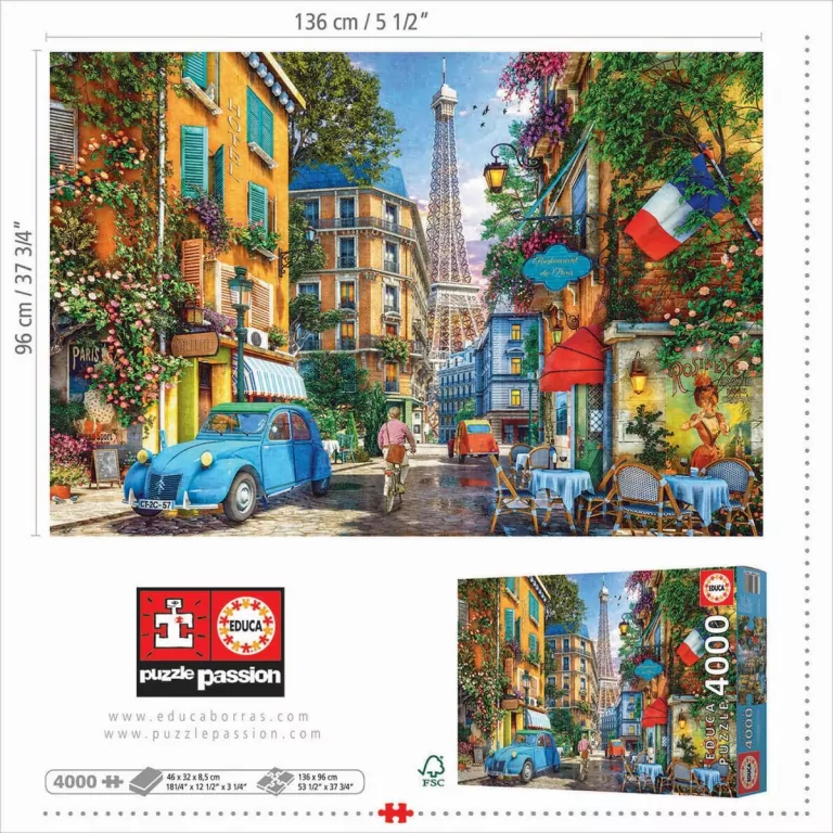 Puzzle 4000 Uliczka w Paryżu - tantis.pl