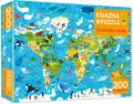 Książka i puzzle. Zwierzęta świata 200 elementów - tantis.pl