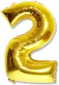 Balon foliowy. "Cyfra 2", złota, 92 cm - tantis.pl