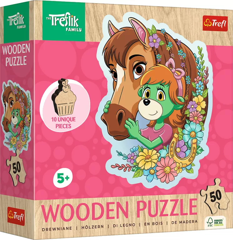 Puzzle 50 konturowe Wesoła Rodzina Treflików TREFL - tantis.pl