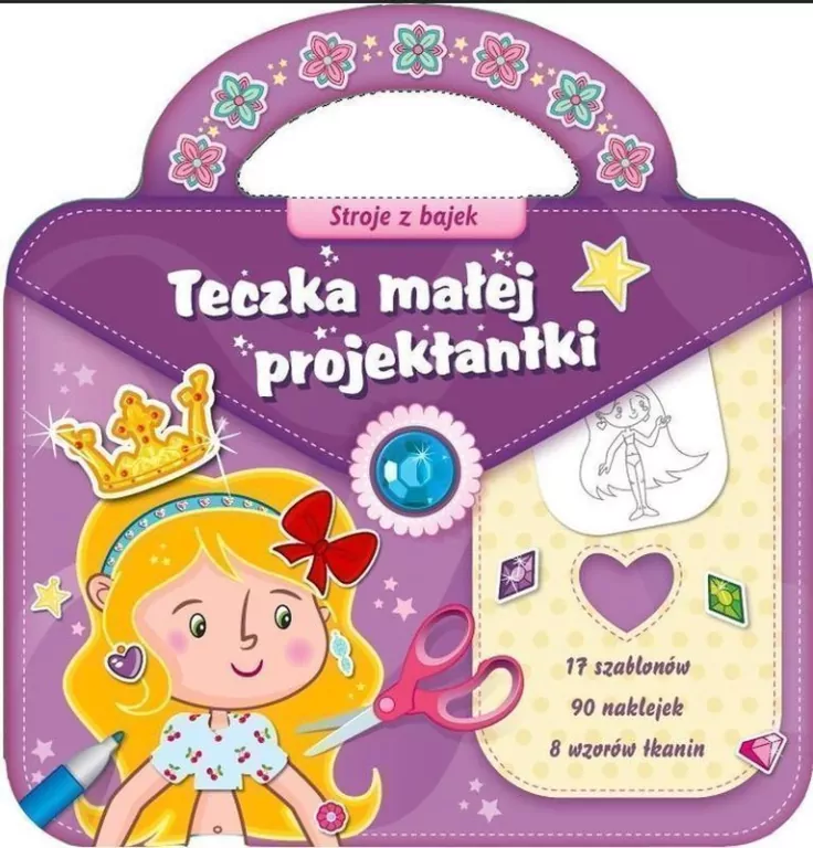 Teczka małej projektantki fiolet 2. Stroje bajek - tantis.pl