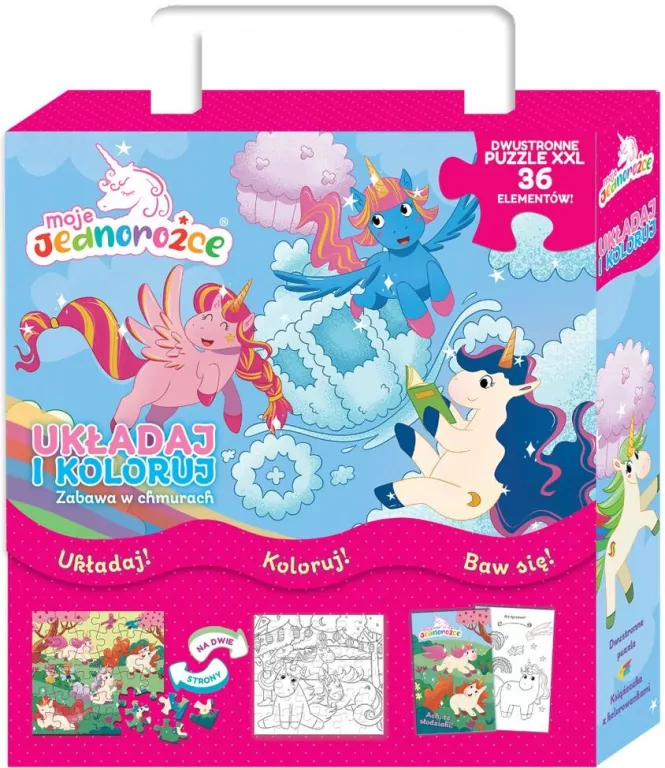 Moje Jednorożce. Układaj i koloruj. Cz.1 - tantis.pl