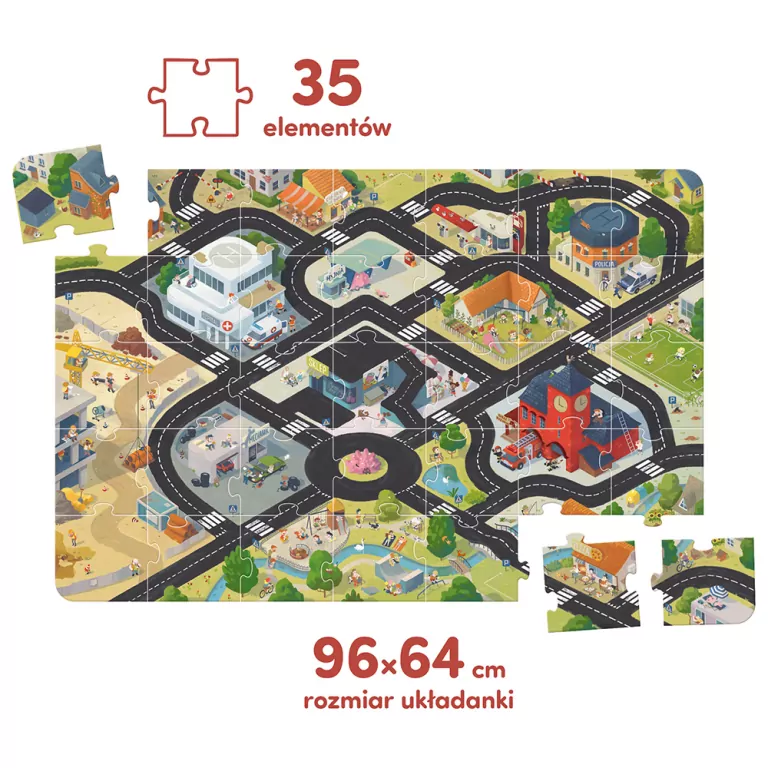 CzuCzu. Droga dla pojazdów. Duże puzzle. 3+ - tantis.pl