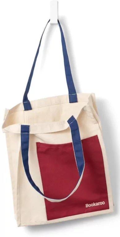 Bookaroo Torba bawełniana Dark Red&Navy - tantis.pl
