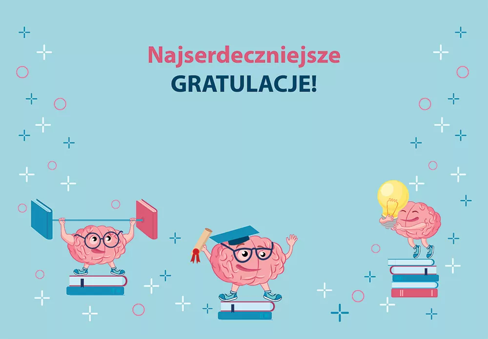 Karnet B6 Gratulacje Mózg - tantis.pl