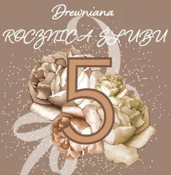 Karnet Swarovski kwadrat. Rocznica Ślubu 5