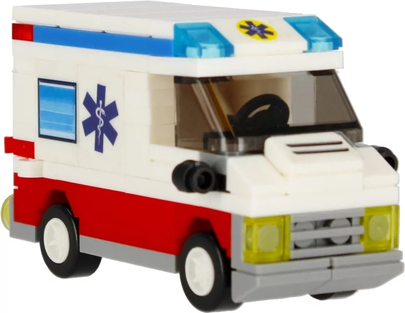 Klocki konstrukcyjne City 102 elementy. Ambulans - tantis.pl