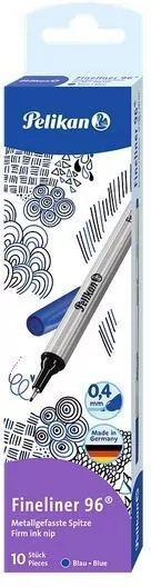 Cienkopis Fineliner 96 0,4mm niebieski (10szt) - tantis.pl