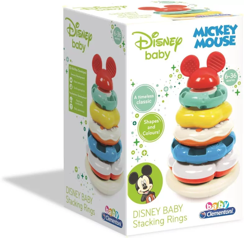 Clementoni. Kolorowa wieża. Myszka Miki. Disney 17284 - tantis.pl
