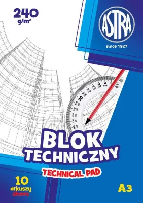 Blok techniczny A3/10K 240g