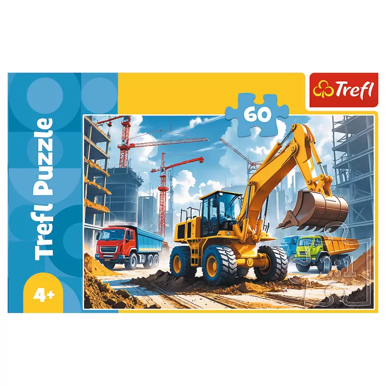 Puzzle 60 Traktor koparko - ładowarka TREFL - tantis.pl