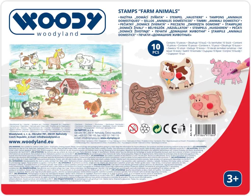 Układanka z pieczątkami zwierzęta 91184 Woody - tantis.pl