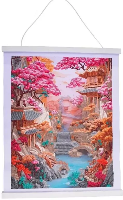 Plakat 35x45cm z mozaiką diamentową. Wiśnia - tantis.pl