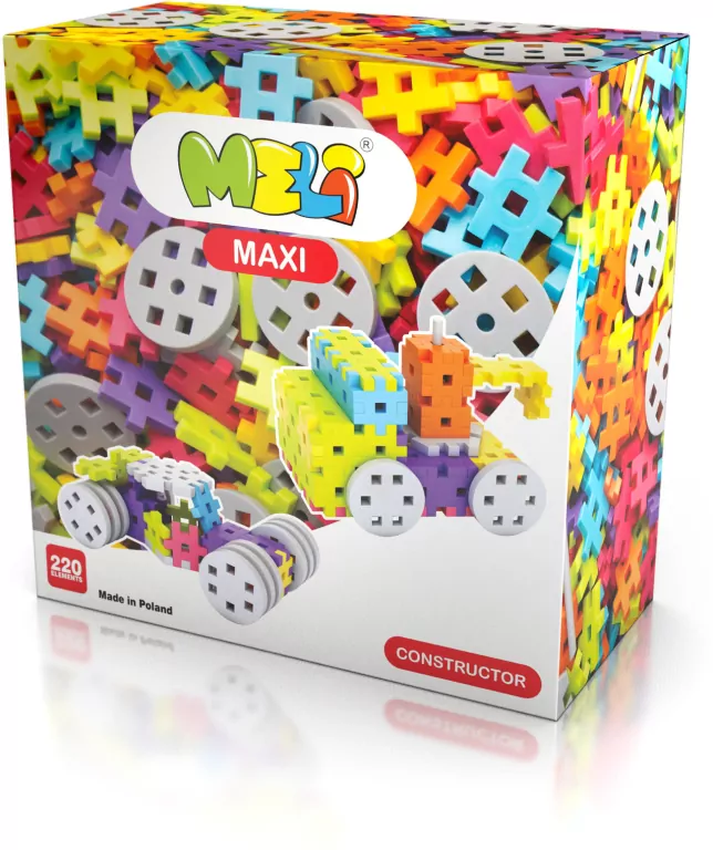 Klocki Meli Maxi Constructor 220 elementów - tantis.pl