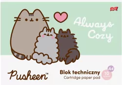 Blok techniczny biały A4 10k Pusheen p10