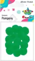 Pompony poliestrowe 18mm zielone, 15 sztuk - tantis.pl