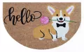 Wycieraczka kokosowa z nadrukiem 45x75cm Corgi - tantis.pl
