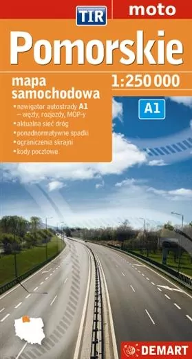 Pomorskie dla zawodowców. TIR. Mapa samochodowa - tantis.pl