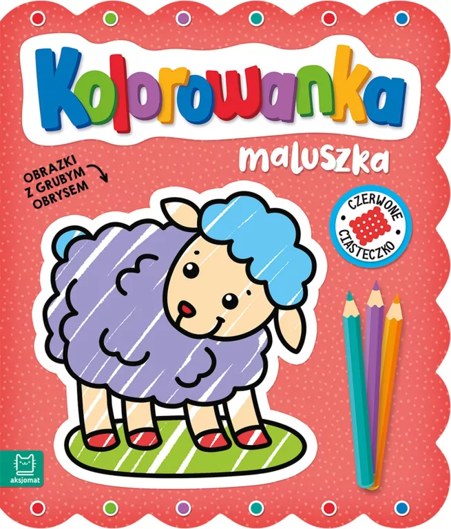 Kolorowanka maluszka. Czerwone ciasteczko - tantis.pl