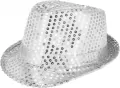 Kapelusz. Cekiny srebrny - tantis.pl