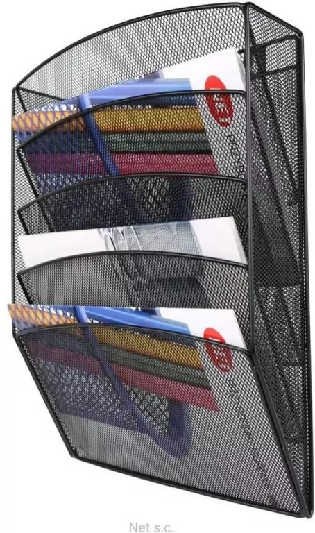 Pojemnik wiszący na katalogi. Czarny - tantis.pl