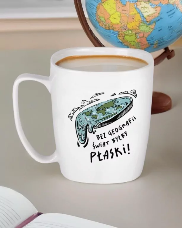Kubek Bez geografii świat byłby płaski - tantis.pl