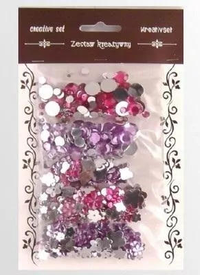 Zestaw kamyczków różowo fioletowych, 35g - tantis.pl