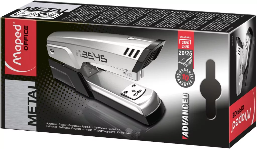Zszywacz Advanced metal srebrny - tantis.pl
