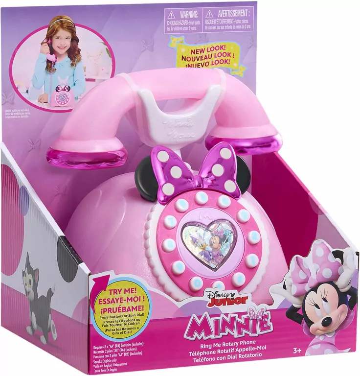 Telefon retro z dźwiękiem Minnie Mouse 88272 - tantis.pl