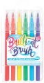 Flamastry pędzelkowe Brilliant Brush 6 kolorów - tantis.pl