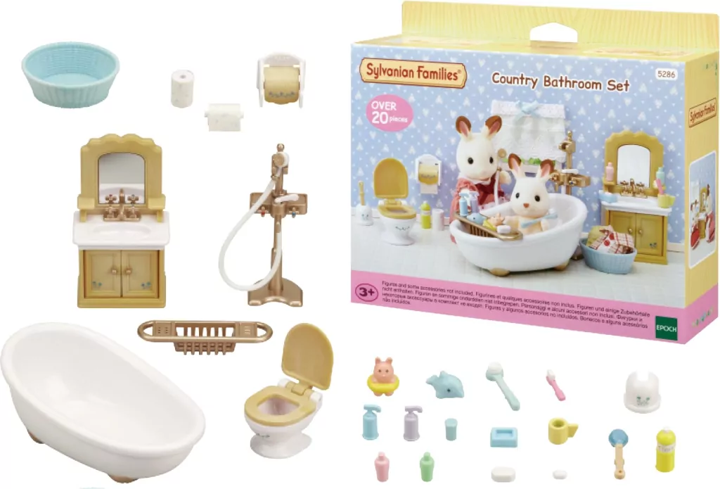 Zestaw do łazienki w stylu wiejskim. Sylvanian Families - tantis.pl