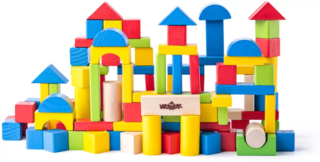 Klocki w wiaderku, 100 elementów - tantis.pl