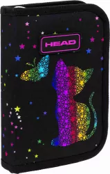 Piórnik 2klapk bez wyp Head Golden Rainbow Kitty