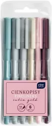 Cienkopisy Satin Gold 6 kolorów